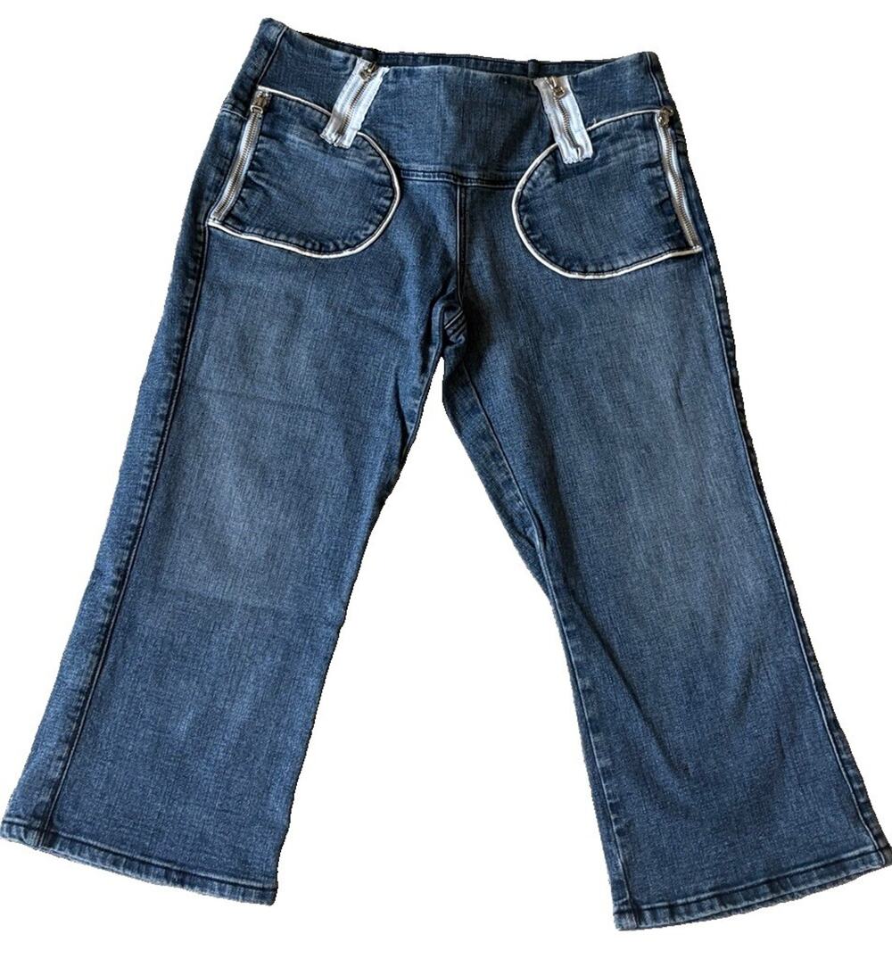 Miss Vigoss Vintage Y2K Capri Cropped Denim Jeans Womens Size 11/12